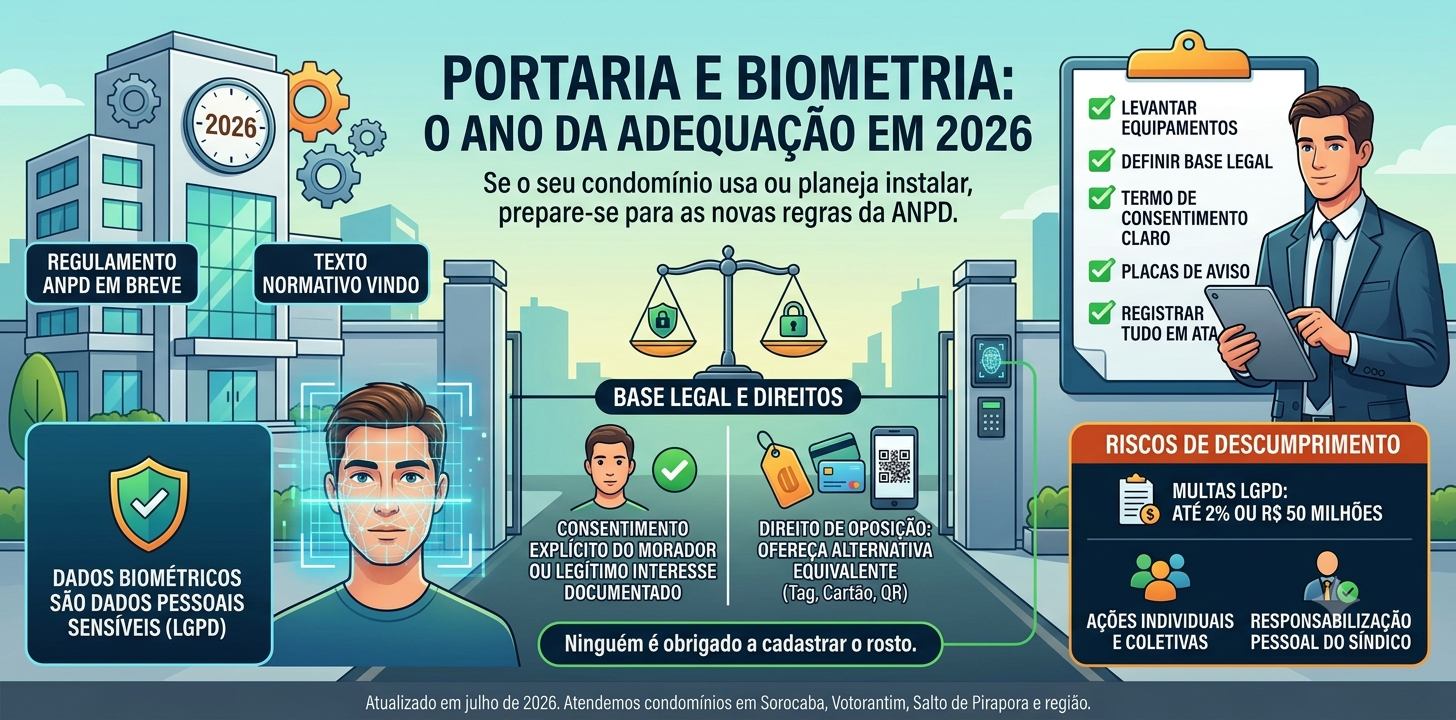 Reconhecimento facial em condomínio: o que muda em 2026