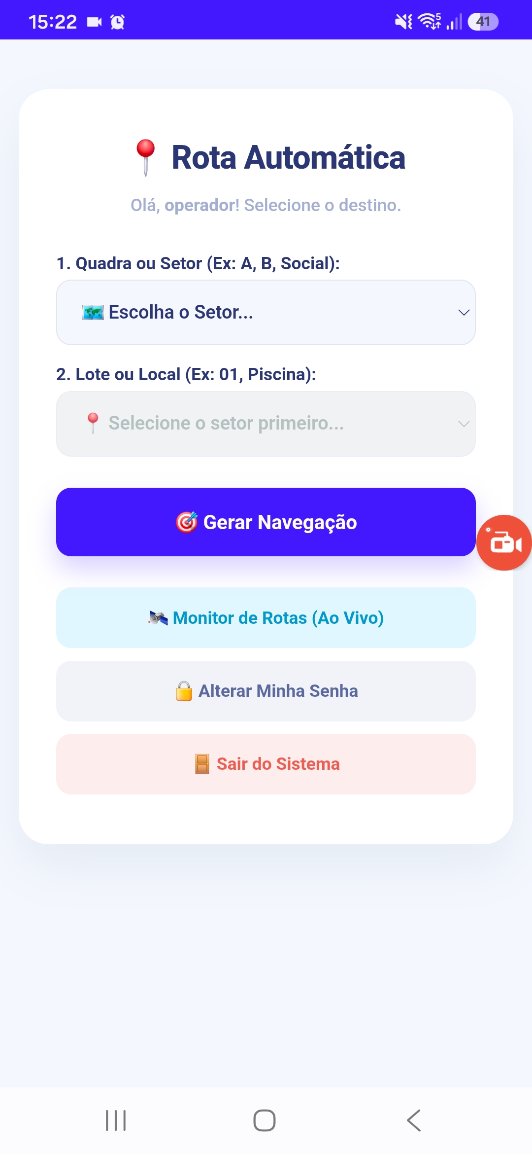 Foto 4: Rastreamento e Roteirização de Coordenadas por GPS